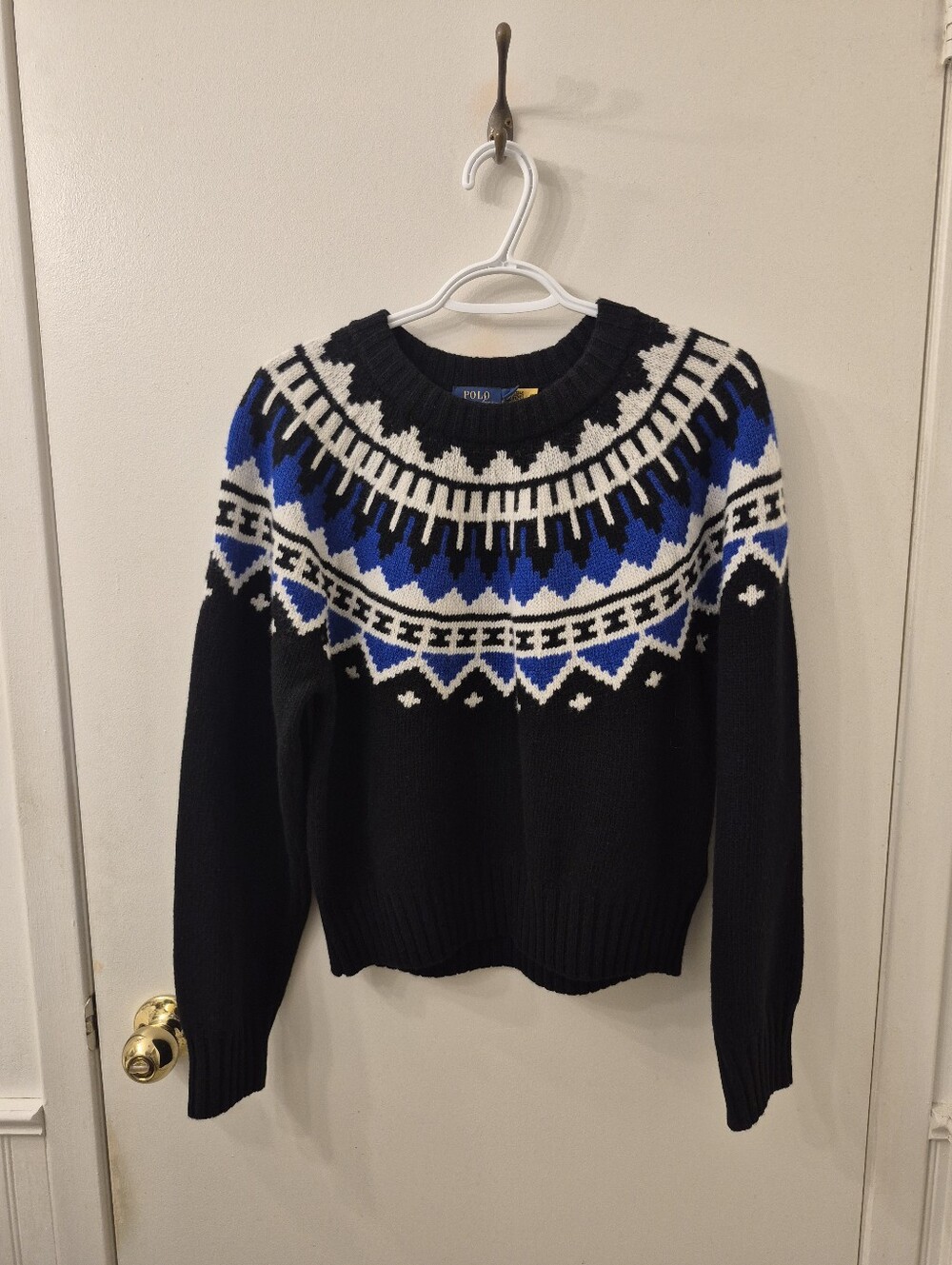 NEW Polo by Ralph Lauren Wool Cashmere Fair Isle Crewneck Sweater Size Small